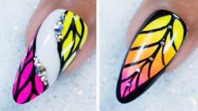 5 Easy Spring Leaf Nail Design Ideas + Tutorials | Colorful Nail Art Compilation