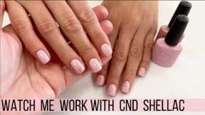 CND Shellac Powder Pink Manicure