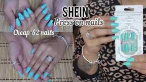 SHEIN PRESS ON NAILS TUTORIAL DIY AT HOME | $2 | MARCH NAILS | MANICURE
