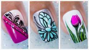 New Spring Nail Art Inspos 2023 | Tulip Nails | Easy Butterfly Nails
