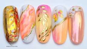 5 easy orange nail art designs for beginners. 🤗💅 Peach nails ideas. Best nail art.