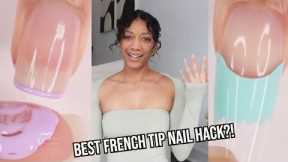 BEST FRENCH TIP NAIL HACKS?! | trying every TikTok French tip nail hack | perfect French manicure