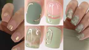 green spring nail art designs 2023 | gel polish designs | chrome nails