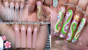 SPRING POLYGEL NAILS✨ HOW TO SPRING NAILS & FLOWER NAIL ART DESIGN | Nail Tutorial
