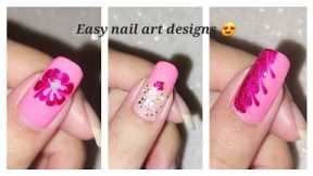 Top Easy Nail art designs at home💕|| Nail art for beginners || #naildesign #easynailart #nailart