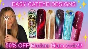 ✨️ Easy Cateye Nail Art Designs | Cat Eye Nails | Galaxy Rainbow Mermaid Shell Ombre | Summer