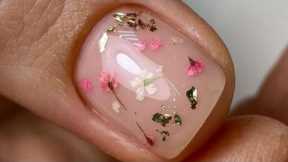 Manicure with Dry Flowers: The Gentlest Technique in Nail Design | Best Nail Art