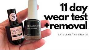 Dazzle Dry vs. Douglas!  11 day wear test results & removal.