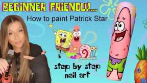 ⭐️ Beginner's Patrick Star Nail Art Tutorial | SpongeBob Nails | Easy Summer Designs| Miss Jo's