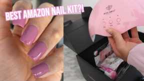 Trying Amazons Best Gel Polish Kit | step by step how to do gel polish nails at home for beginners