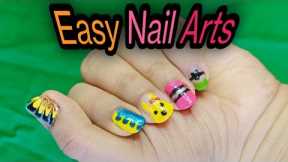 Easy Nail Arts / nail art ideas / no tools nail art / #naildesigs / nail art at home /pooja'scastle