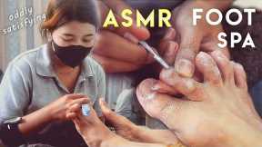 ASMR Pedicure - Oddly Satisfying Toenails Trim & Relaxing Foot Scrub