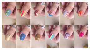 15 Easy nail art designs compilation for beginners || Stripping tape || Dotting tools || Floral nail