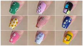 Top 10 Easy and new floral nail art designs for beginners || Trending nails 2023
