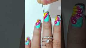 Easy Flower Nail Art Design #piubhol #nailart #youtubeshorts