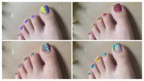 Easy and simple toe nail art designs for beginners || Cute and trending toe nail art designs