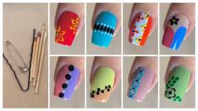 Top 10 Easy nail art designs with household items || Cute nail art designs on natural nails