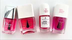 Comparing Pink Glow brightening polishes