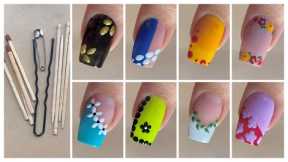 Easy nail art designs with household items || New nail art designs on natural nails