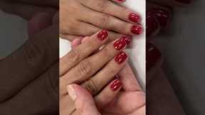 CND Shellac manicure in Rebellious Ruby #manicure #cndshellac #cndshellacrebelliousruby
