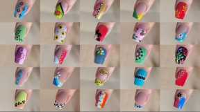 30 Easy nail art designs with household items || Huge nail art designs compilation