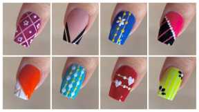 10 Easy nail art designs with striping tape and dotting tools ||Nail art designs for beginners