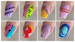 Top 8 Easy aesthetic nail art designs with household items || Cute nail art designs for beginners