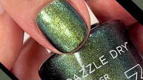 Best shimmery green polish!! Dazzle Dry Dragonfly is back!!!