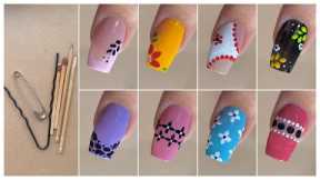 Top 10 Easy nail art designs with household items || Cute nail art designs for beginners