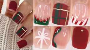 EASY CHRISTMAS HOLIDAY NAIL DESIGNS 2023 | Christmas nail art using gel polish at home