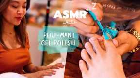 ASMR Getting Foot & Hand nails done at the real nail salon💅Nail Trim, File, Buff, Color