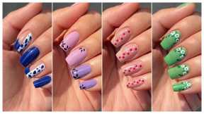 4 Easy nail art design with toothpick safety pin and U-pin || Nail art at home