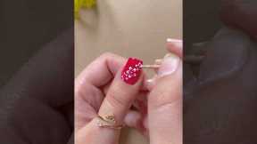 💅❣️Easy floral nail art design with household items #youtubeshorts #naildesign #nailart2023