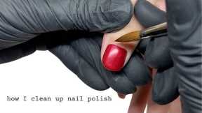 How I clean up nail polish (brush + acetone method)