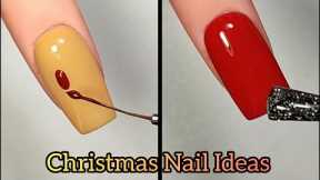 #170 Easy Christmas Nail Art Design For Beginners 2023 | How to do christmas nail art 2023 #nailart