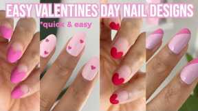 EASY SIMPLE VALENTINES DAY NAIL ART | valentines day nail design ideas 2024
