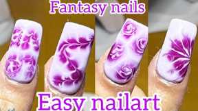 Top easy nail art  at home 💅💜🩷/ Beautiful nails at home 🥰 #viral #naildesign #nailart