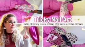 Tricky Nail Art for Beginners: Easy Techniques for Foils, Chromes, Dried Flowers, and MORE!