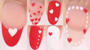 EASY VALENTINES DAY NAIL ART IDEAS | gel polish nail designs at home