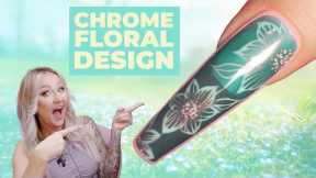 How to Use Liquid Chrome to Create a Flowered Nail Art Design
