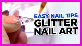 Sparkle Perfection: Easy Gel Glitter Nails Tips with Young Nails | ASMR Tutorial