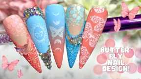 5 DIFFERENT BUTTERLY NAIL ART DESIGN IDEAS| SPRING NAIL TUTORIAL| NAIL STAMPING| MADAM GLAM