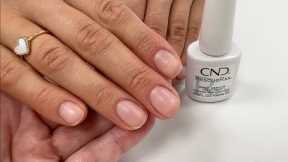 Treating peeling nails with CND Rescue RXx keratin treatment. [pro nail technician explains]