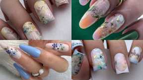 Floral manicure: More than 50 manicure ideas in different shades that are very easy to do.