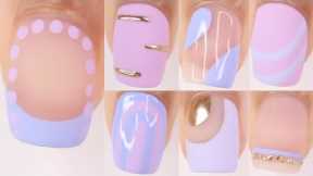 7 TRENDY NAIL ART DESIGNS | new nail art compilation, purple chrome nail art, diy nails at home