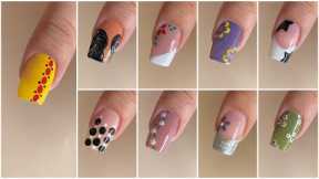 10 Easy and beautiful nail art designs with household items || Beginners friendly nail designs