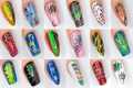 40+ Colorful Easy Dragmarble Nail Art 