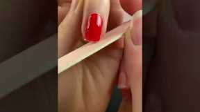 High Gloss Red | Gel Nail Stickers #nailtutorial #asmr #nailart #oddlysatisfying