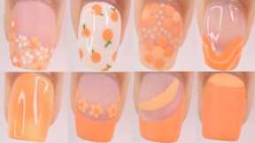 ORANGE SUMMER NAILS 2024 | trendy summer nail art designs compilation, easy summer nails