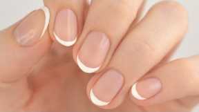 How To Paint Nails Perfectly With French Tips | DIY French Manicure 2024